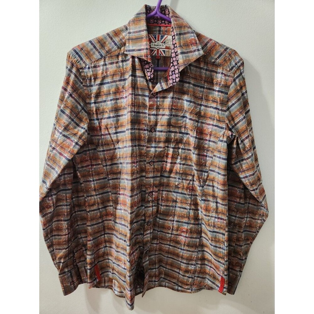 7 Downie St Men Dress Shirt Size 3 Long Sleeves
